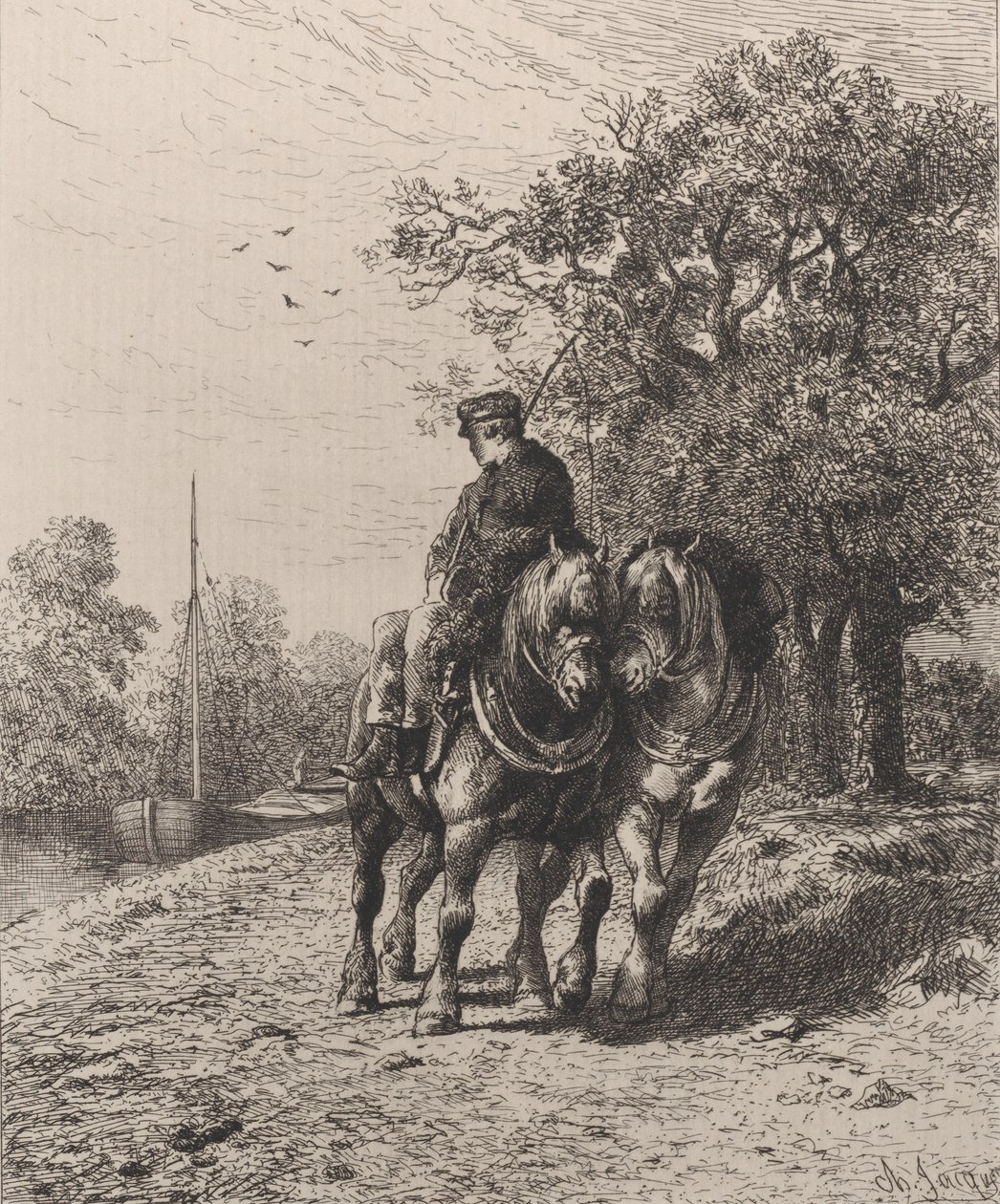 Vlečná dráha, 1864. od Charles Emile Jacque