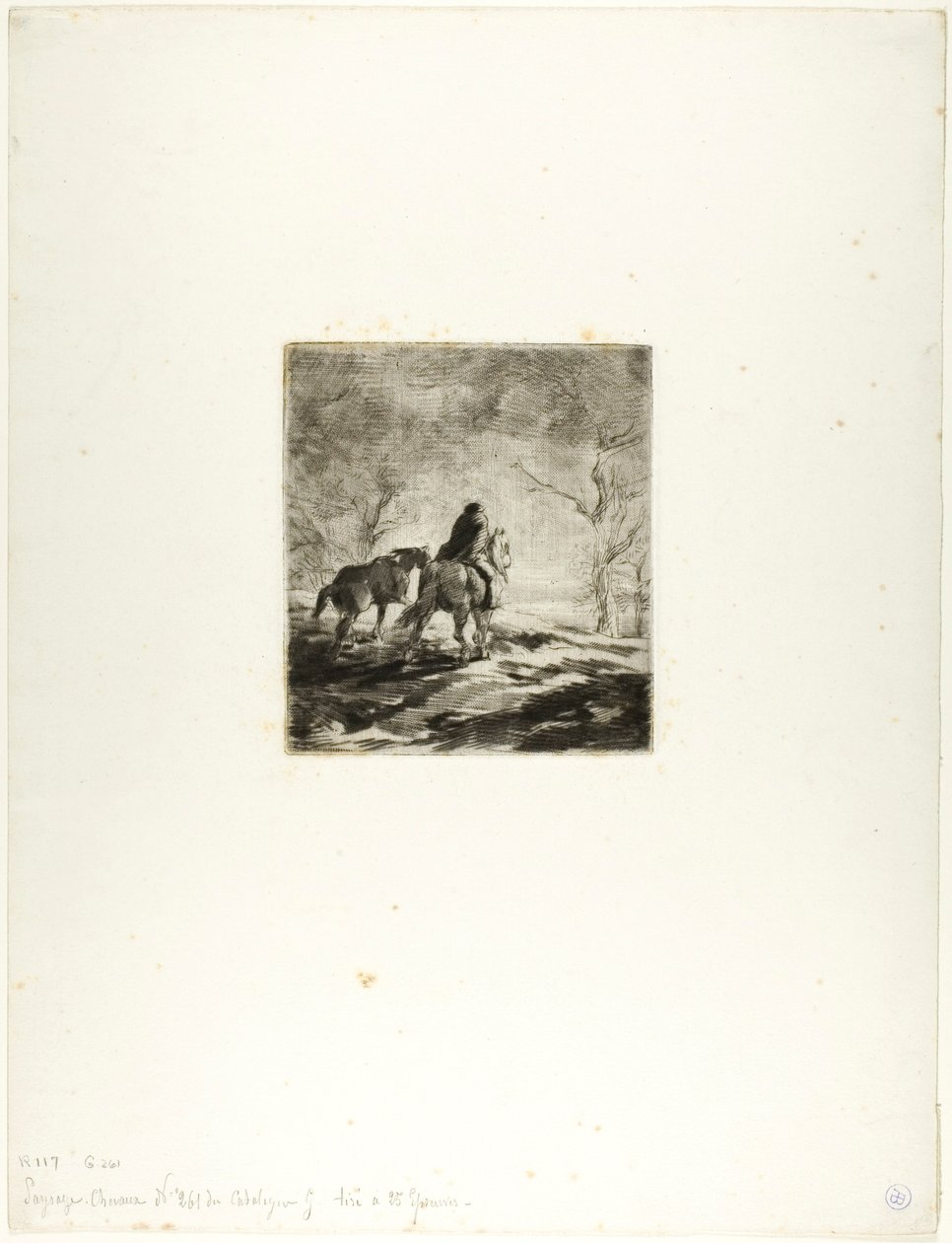 Cestovatel na koni od Charles Emile Jacque