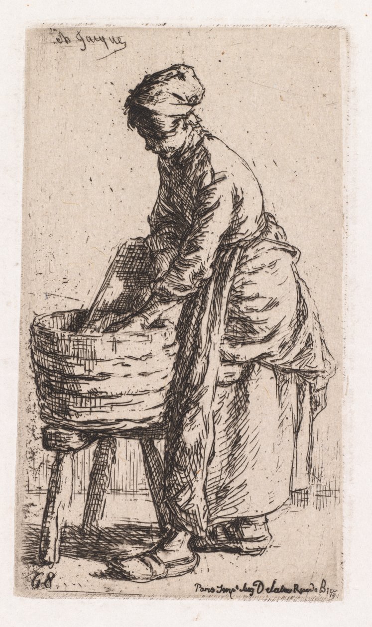 Pradlena od Charles Emile Jacque