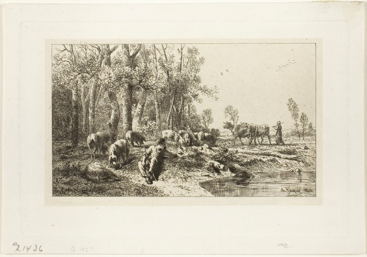 Zima od Charles Emile Jacque
