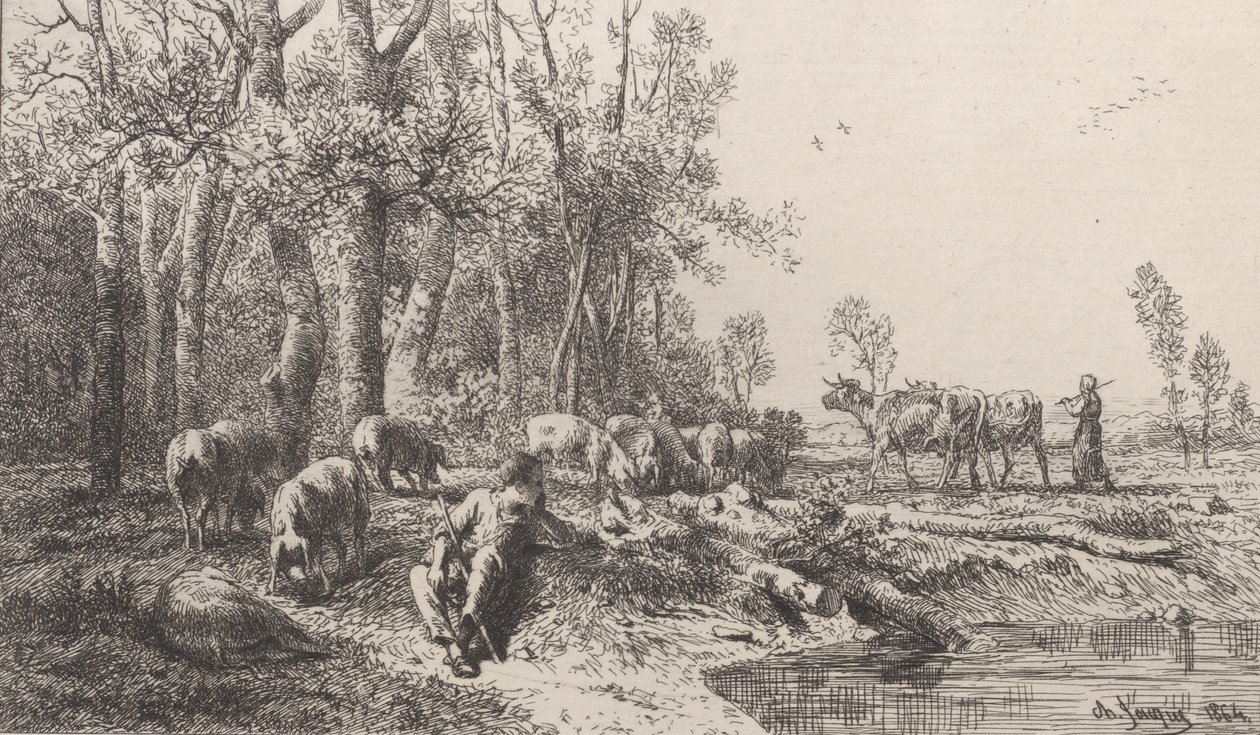 Zima, 1864. od Charles Emile Jacque