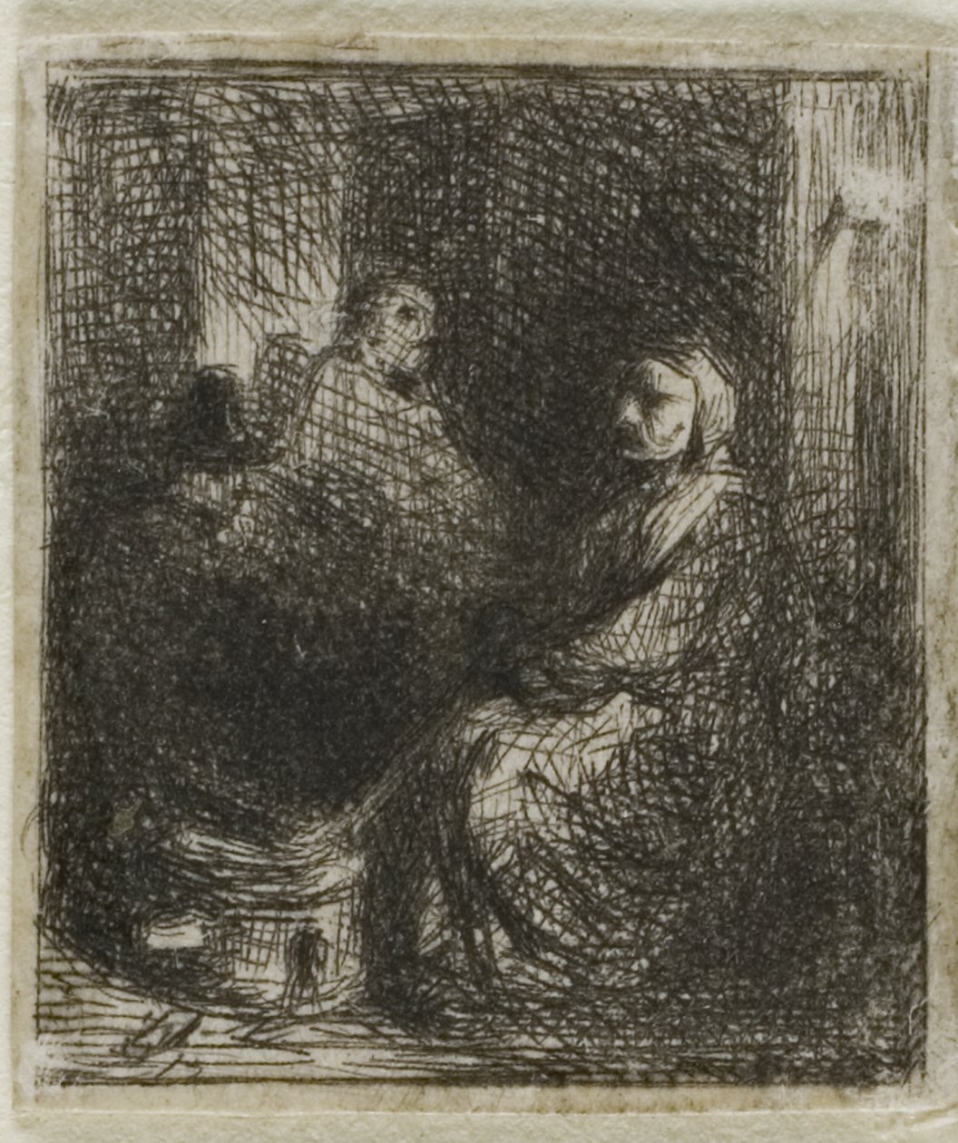 Žena prodávající smažené jídlo od Charles Emile Jacque