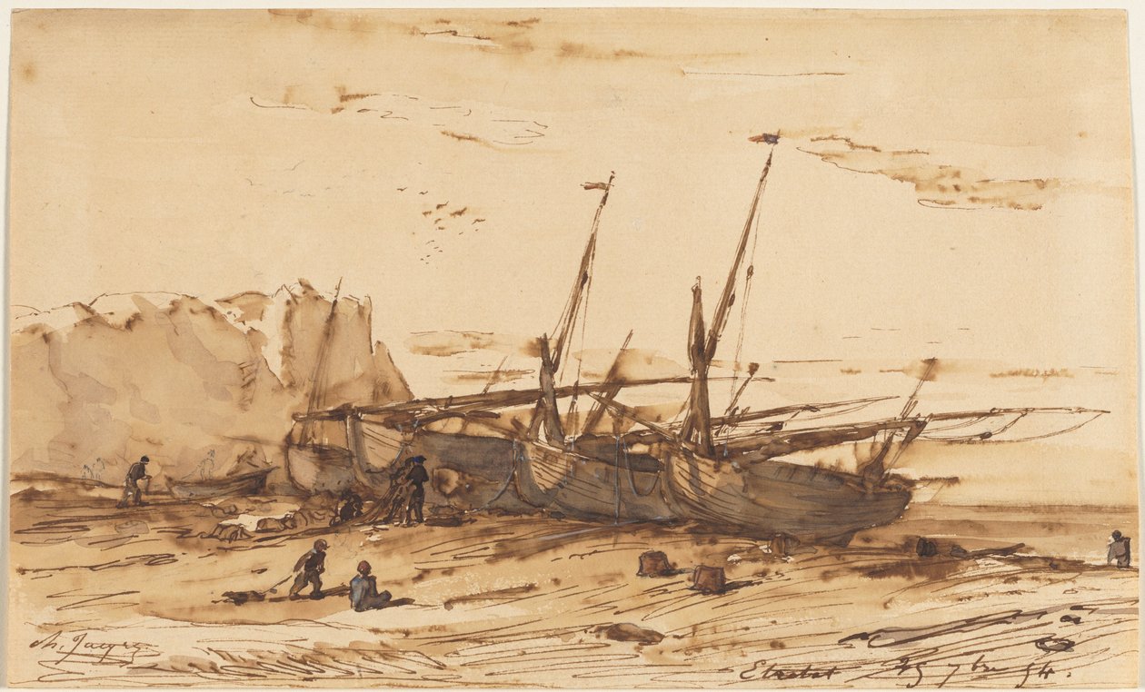 Étretat, 1854. od Charles Emile Jacque