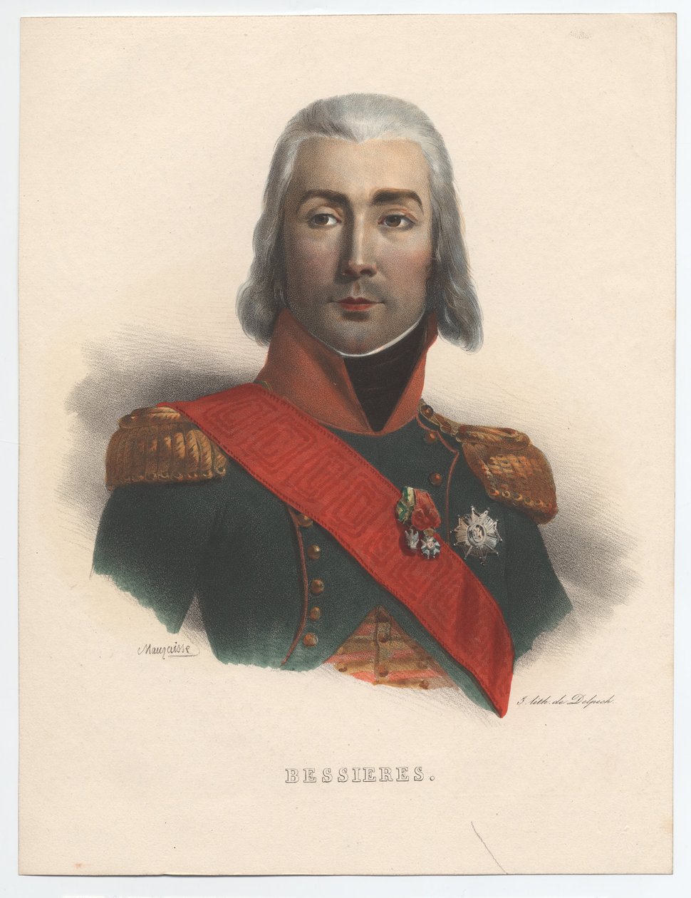 Portrét Jean-Baptiste Bessières 1768-1813, maršál Francie, 1835 od Charles Emile Mauraisse