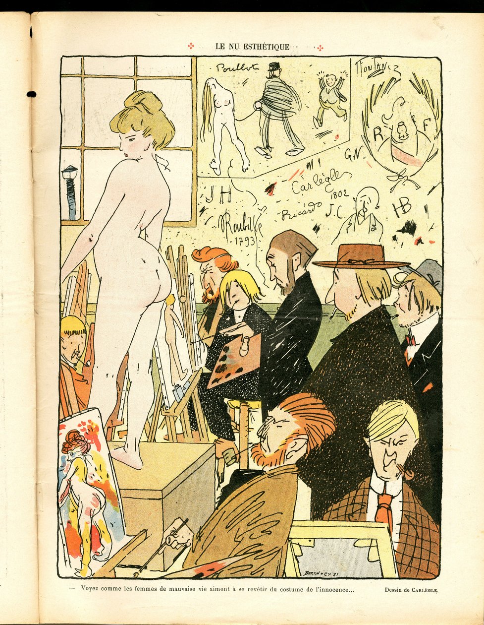 Estetický akt (ilustrace) od Charles Emile called Carlegle Egli
