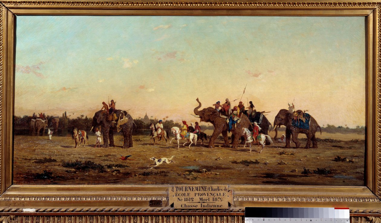 Indiánský lov. Obraz Charlese de Tournemine (1812-1872) od Charles Émile de Tournemine
