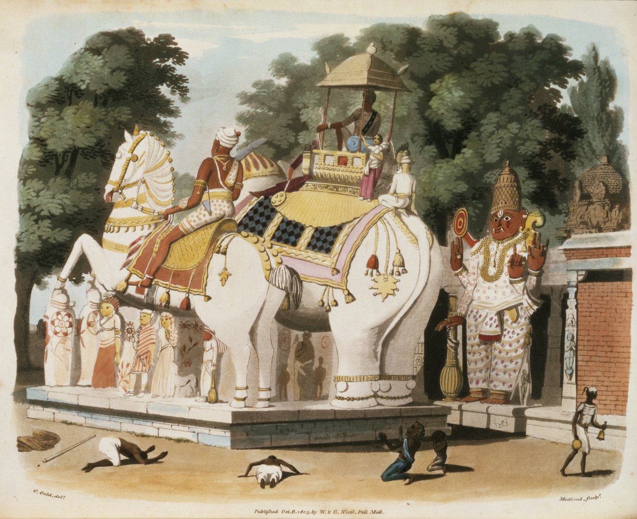 Domorodci vzdávají hold svému vládci, vyryl Thomas Medland (1755-1823) 1803 od Charles Emilius Gold