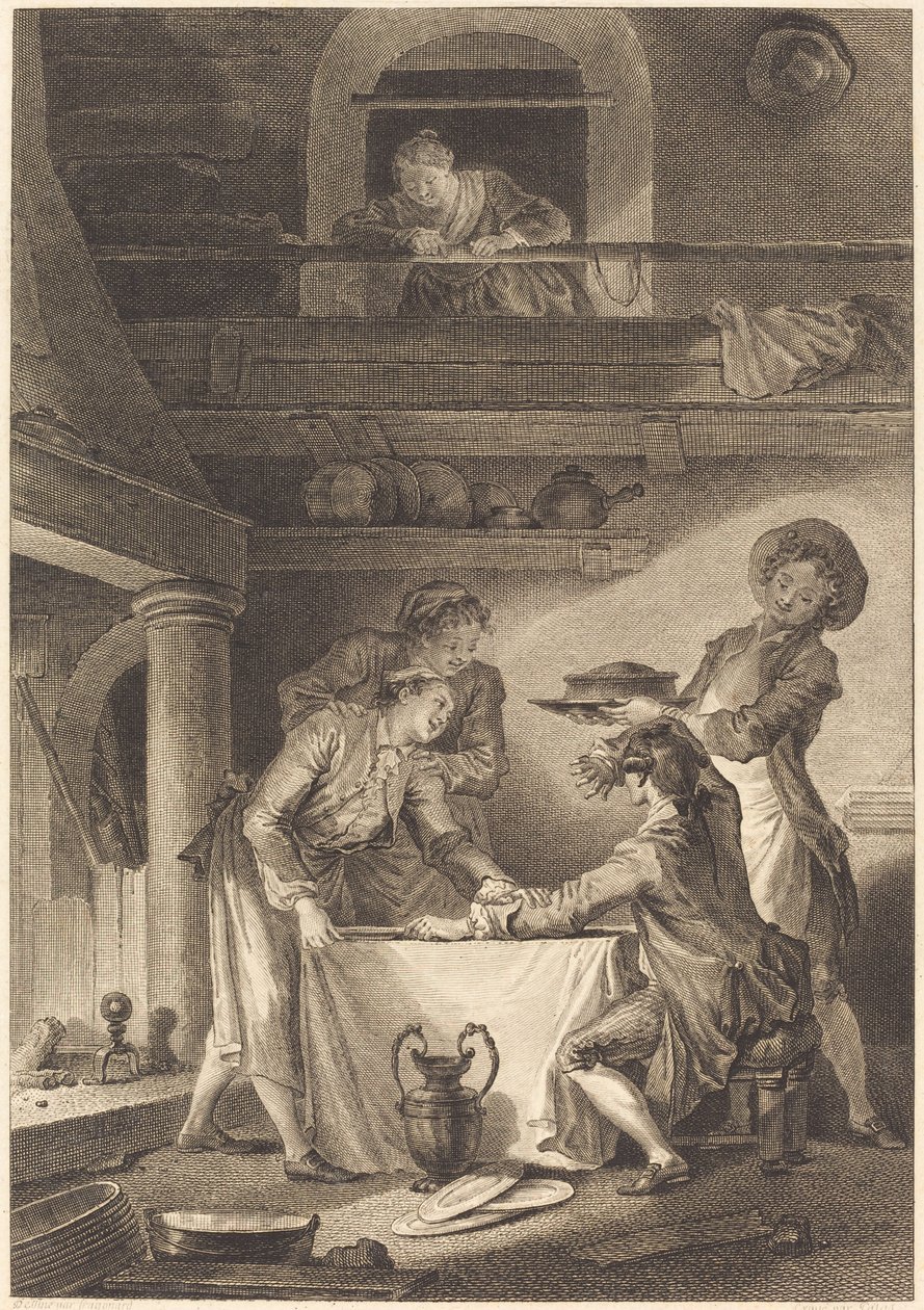 Úhoří paštika od Charles Emmanuel Patas after Jean Honoré Fragonard