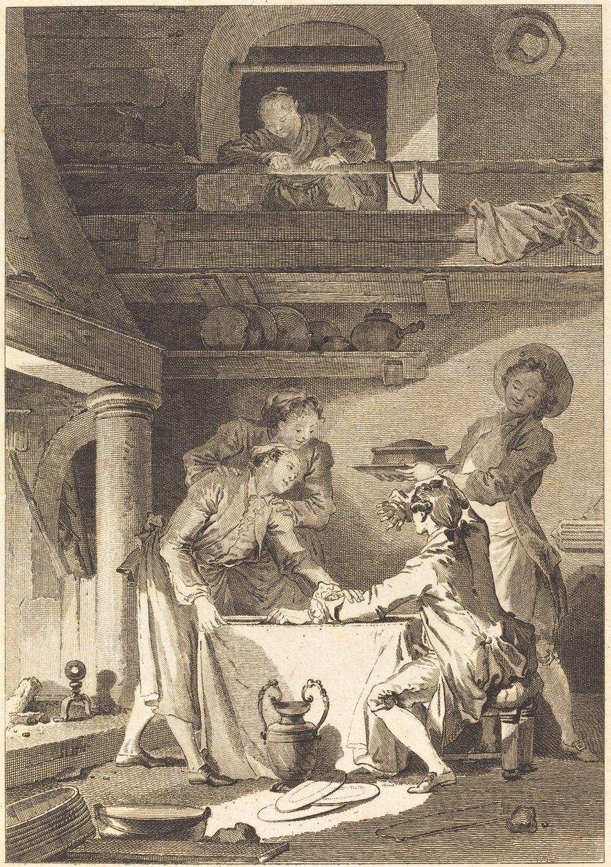 Úhoří paštika od Charles Emmanuel Patas after Jean Honoré Fragonard