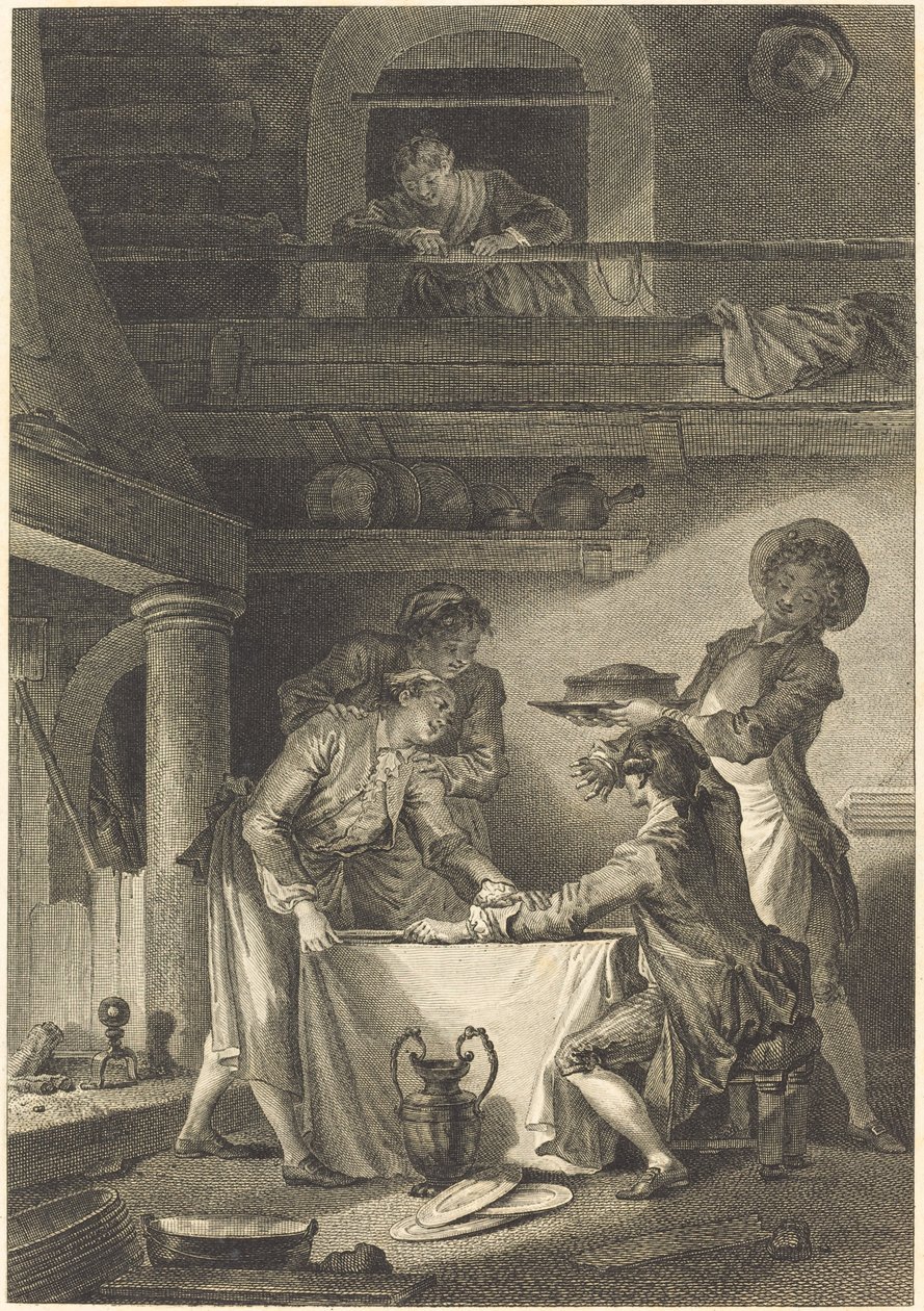 Úhoří paštika od Charles Emmanuel Patas after Jean Honoré Fragonard