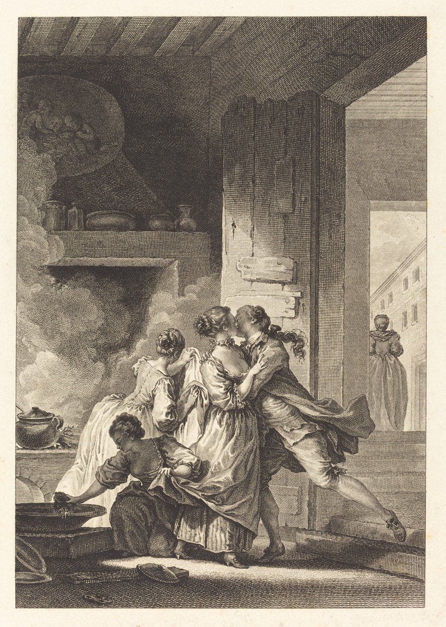 Nikdy nemyslíme na všechno od Charles Emmanuel Patas after Jean Honoré Fragonard