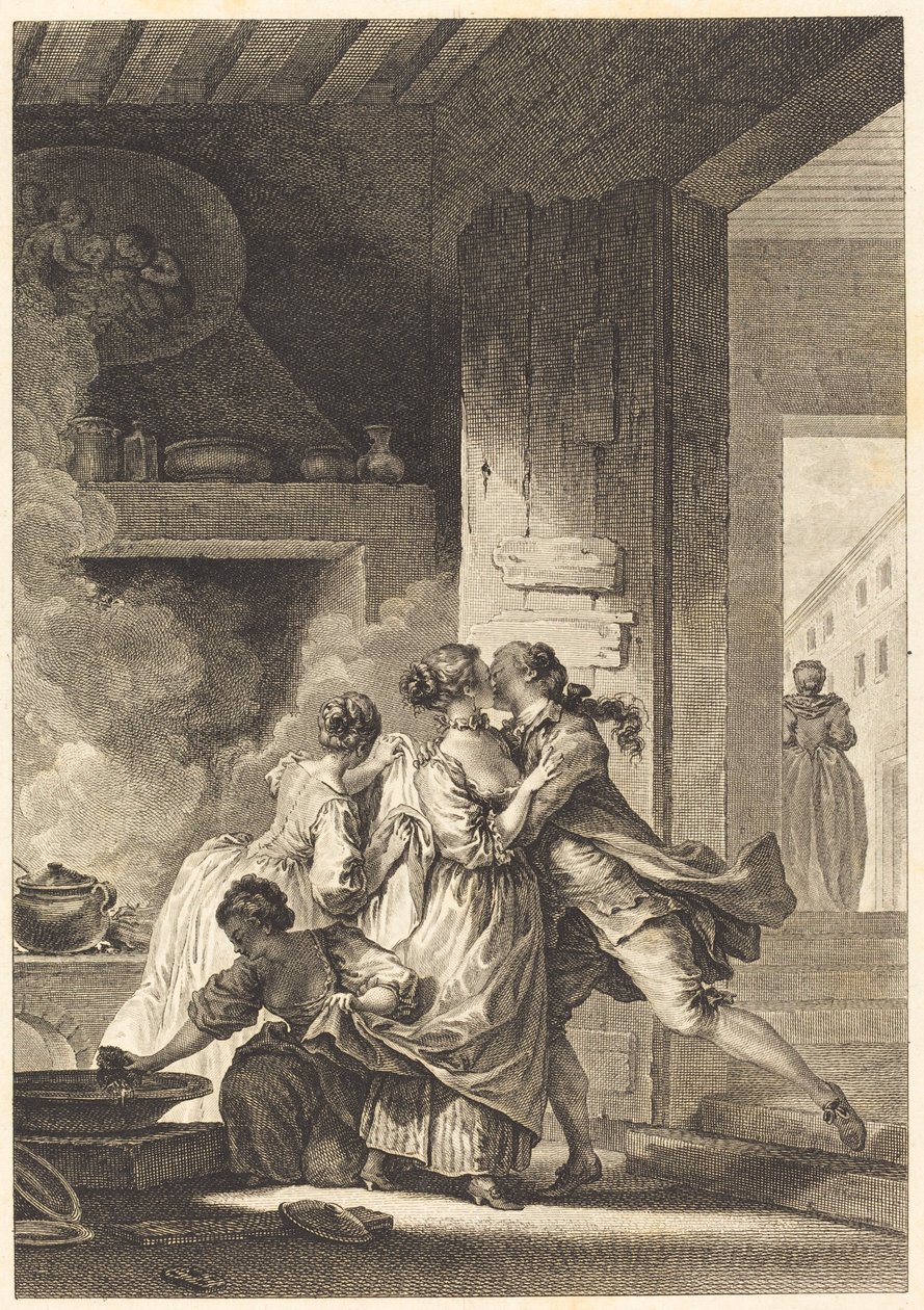 Nikdy nemyslíme na všechno od Charles Emmanuel Patas after Jean Honoré Fragonard