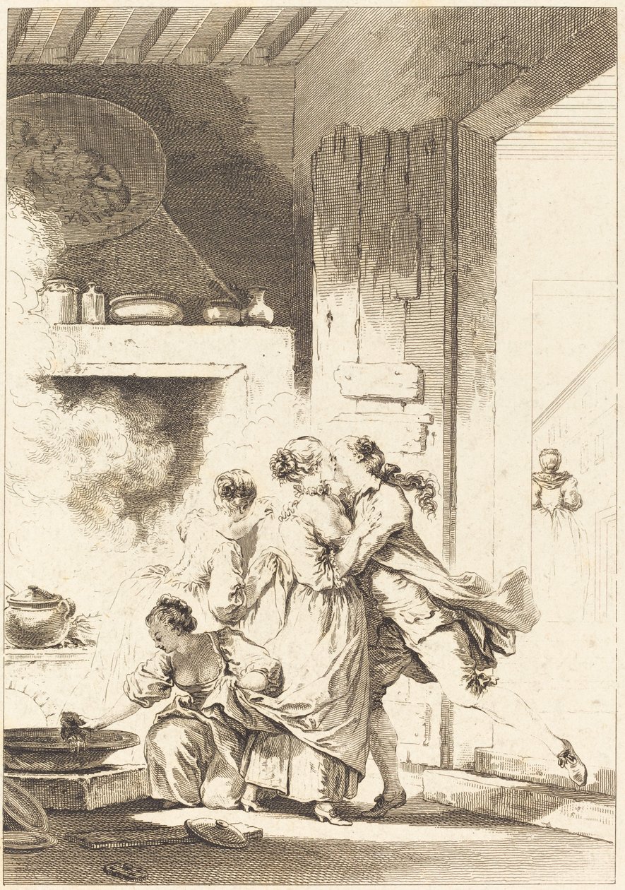 Nikdy nemyslíme na všechno od Charles Emmanuel Patas after Jean Honoré Fragonard