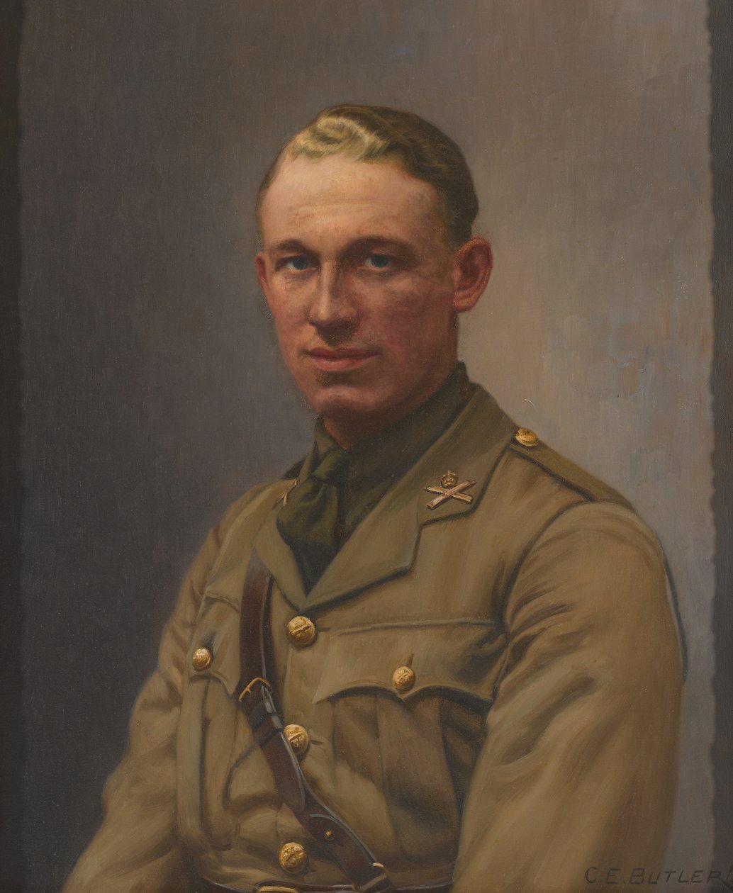 Poručík AL Bobby, kulometný sbor a Middlesex Regiment, circa 1917 od Charles Ernest Butler