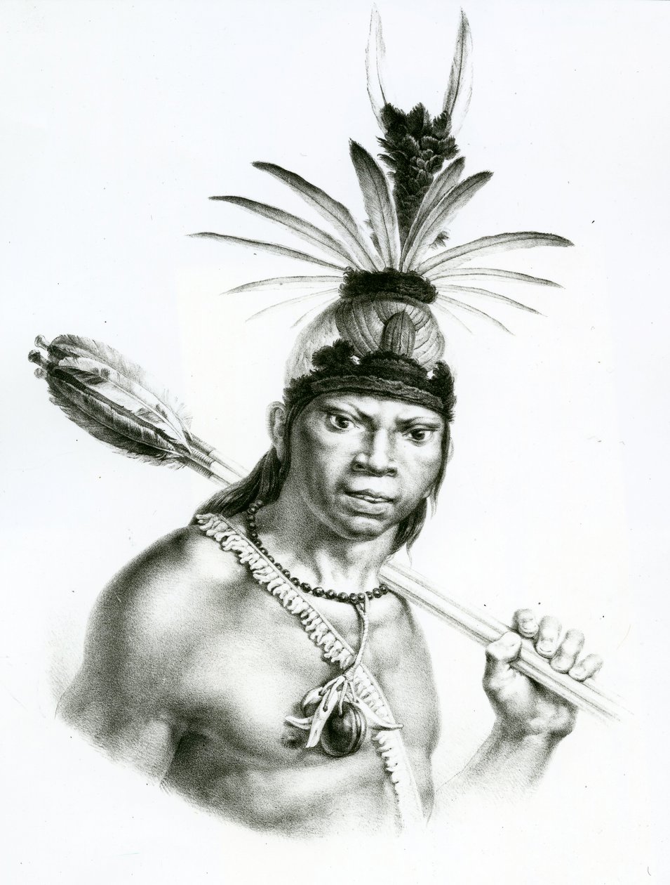 Šéf Camacan Montoyo z „Pittoresque and Historical Trip to Brazil“ od Jean Baptist Debret, 1834 od Charles Etienne Pierre Motte