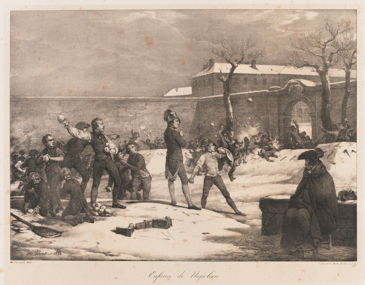 Napoleonovo dětství, začátek 19. století (litho) od Charles Etienne Pierre Motte