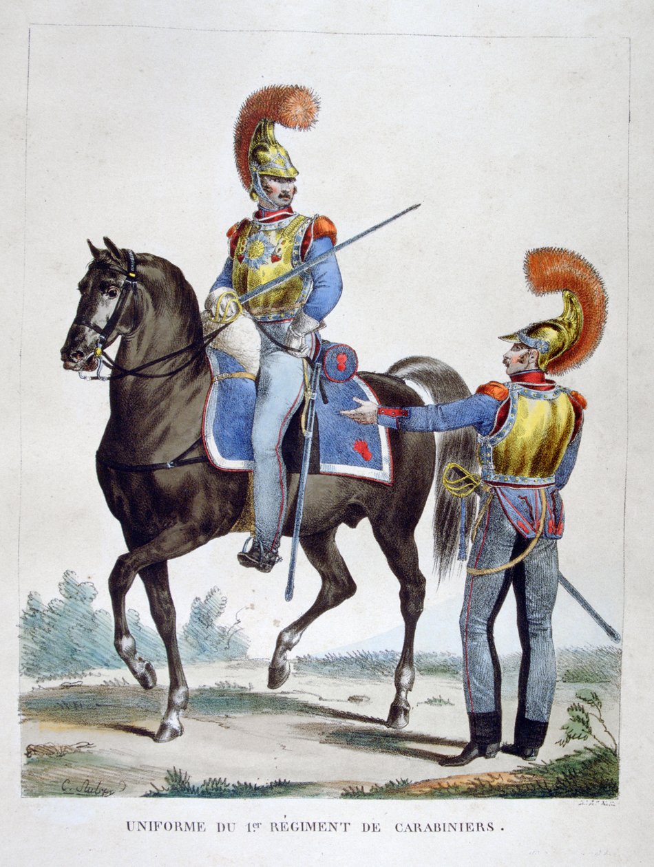 Uniforma 1. pluku karabiníků, Francie, 1823. od Charles Etienne Pierre Motte