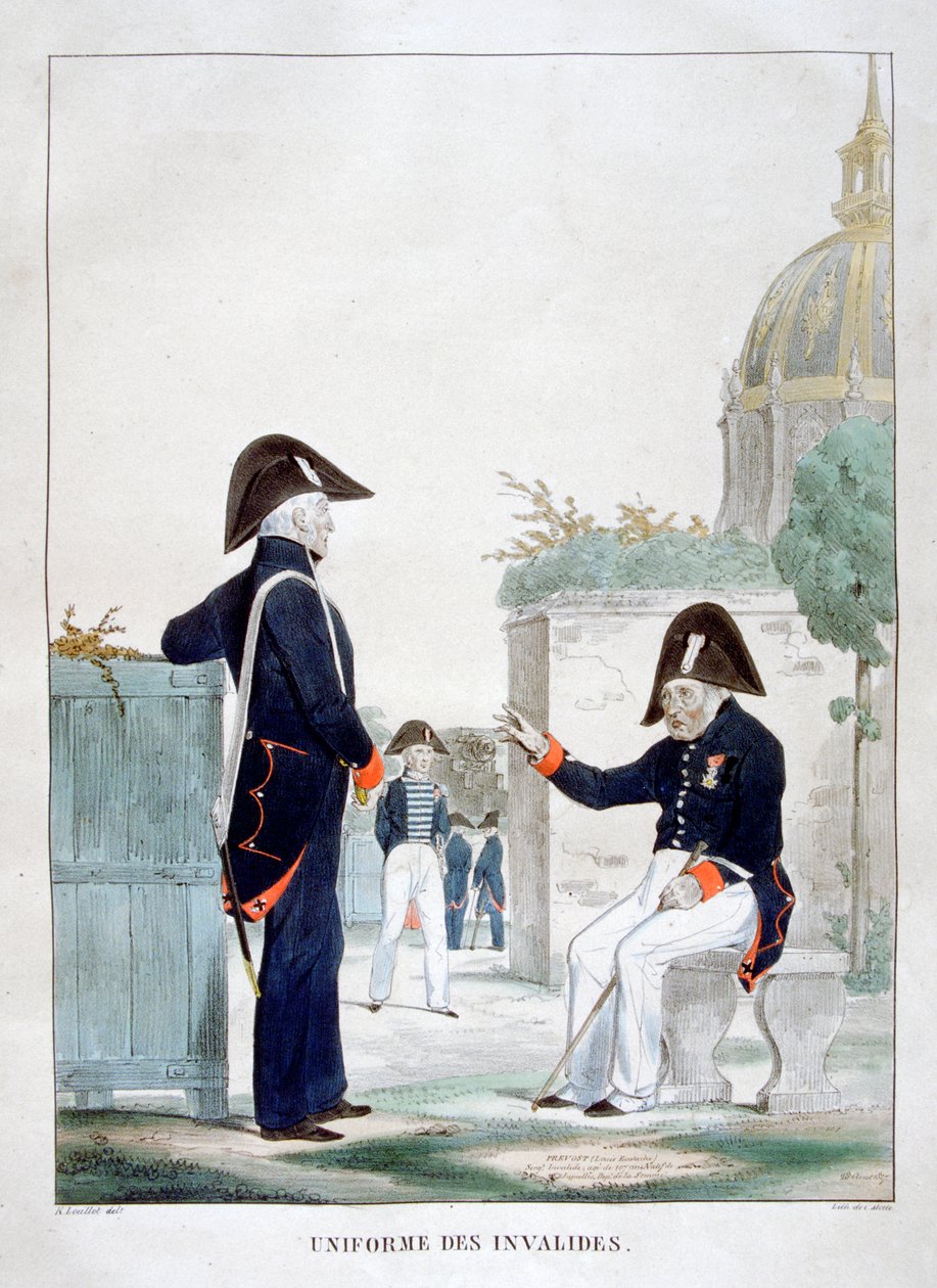 Uniforma Invalidovny, Francie, 1823 od Charles Etienne Pierre Motte