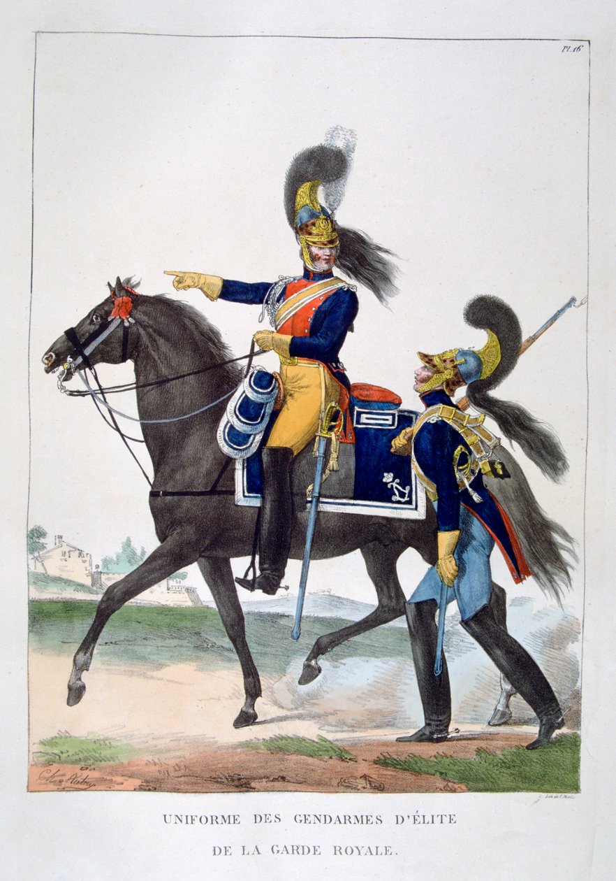 Uniforma elitních četníků královské gardy, Francie, 1823. od Charles Etienne Pierre Motte