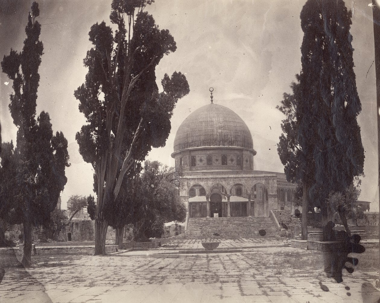 Skalní dóm na Haram al Sharif v Jeruzalémě, z jihu, 1870 od Charles F. Tyrwhitt Drake