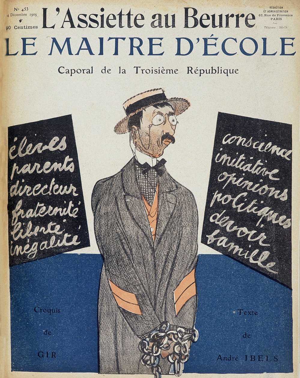 Školník, desátník třetí republiky, ilustrace Charles Gir (1883 - 1941) - v „“L
