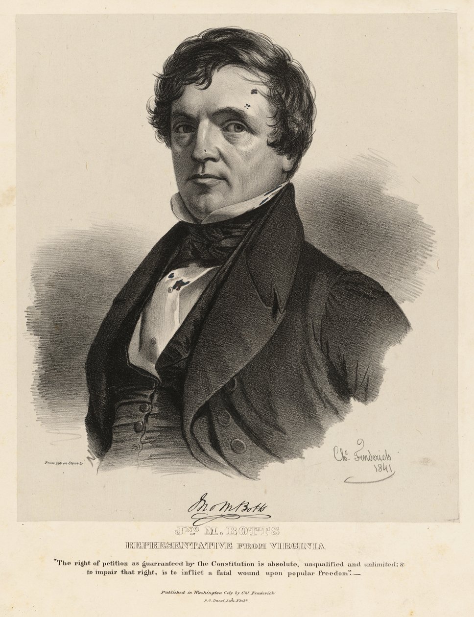 John Minor Botts od Charles Fenderich