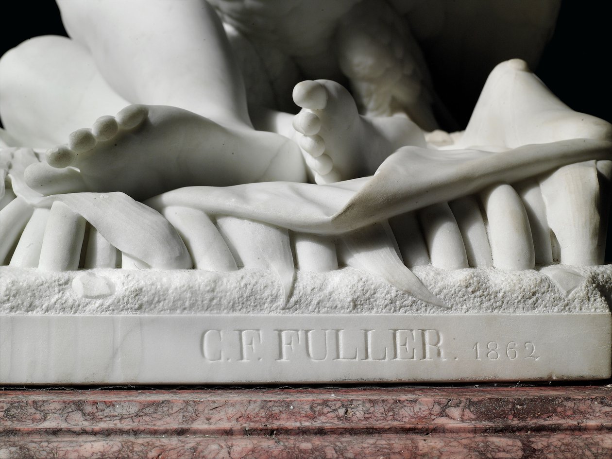 Postava Rodopisa v životní velikosti na podstavci od Charles Francis Fuller