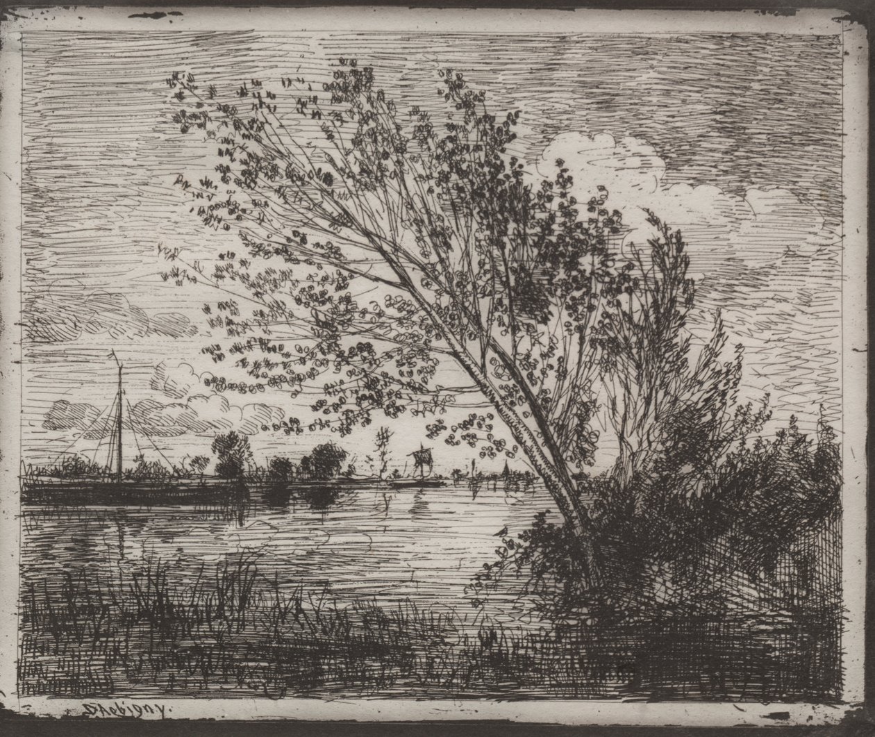 Shluk olší od Charles Francois Daubigny