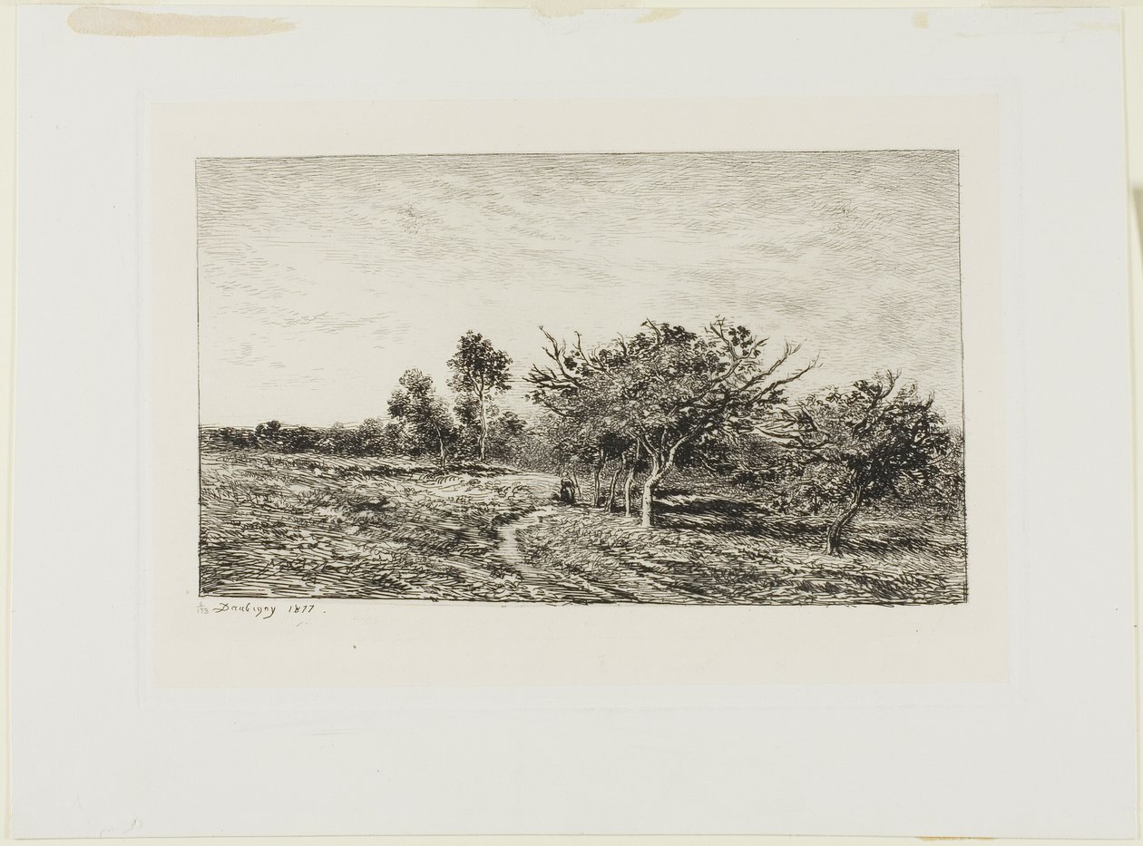 Jabloně v Auvers od Charles Francois Daubigny