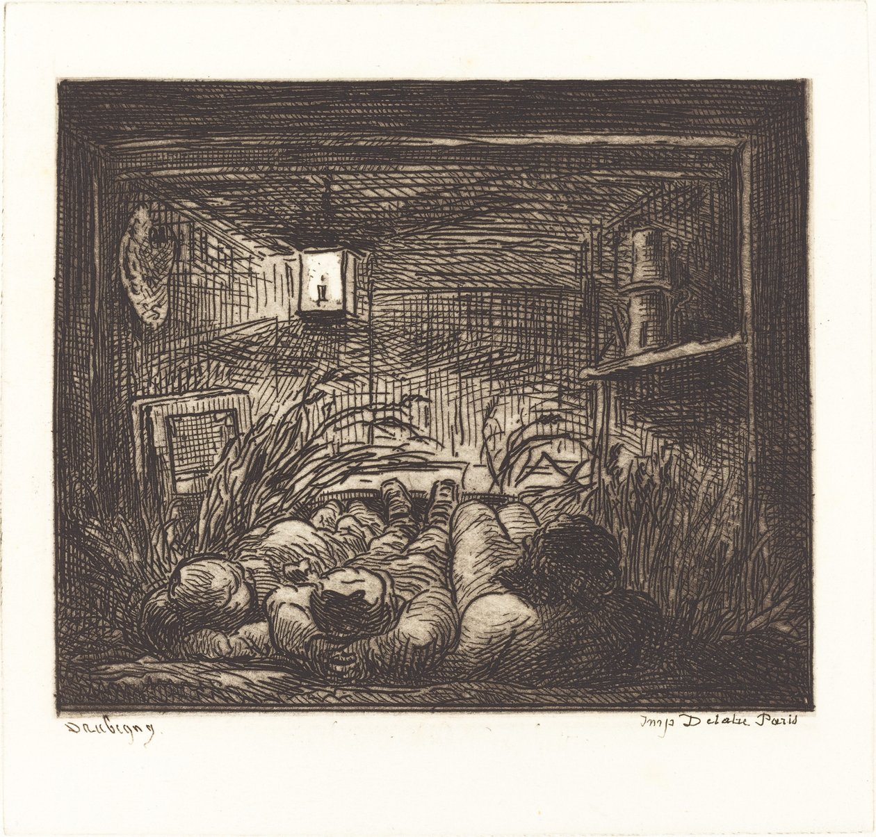 Spí na palubě Bottin od Charles Francois Daubigny