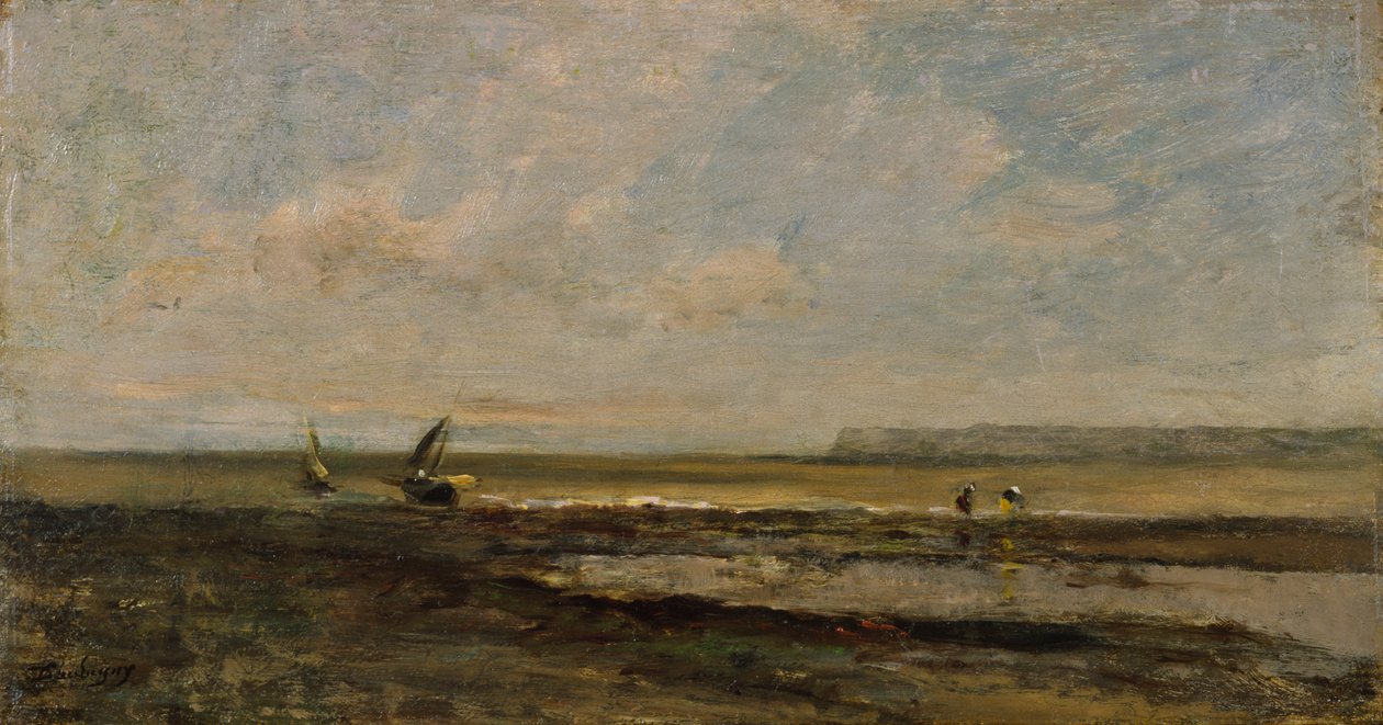 Plážová scéna od Charles Francois Daubigny