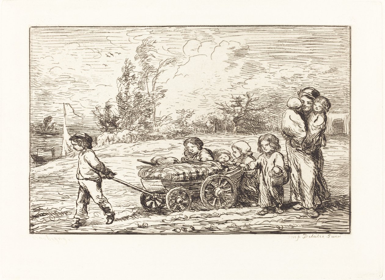 Nalodění na Bottin od Charles Francois Daubigny