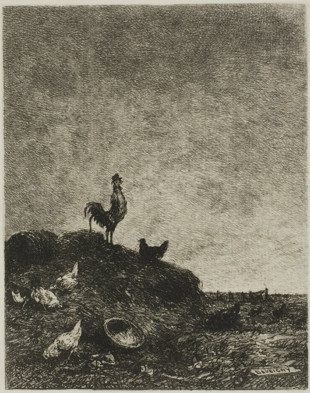 Svítání (Kohoutí vrána) od Charles Francois Daubigny