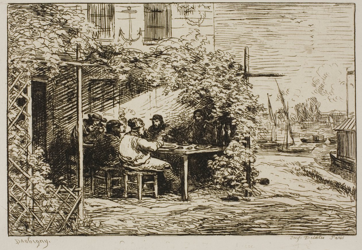 Odjezd Snídaně v Asnières od Charles Francois Daubigny