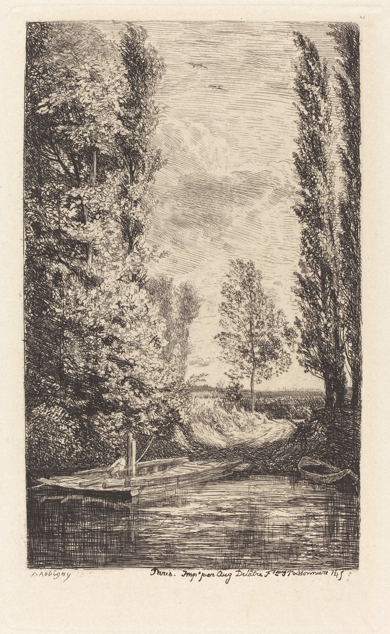 Trajekt (Le Bac) od Charles Francois Daubigny