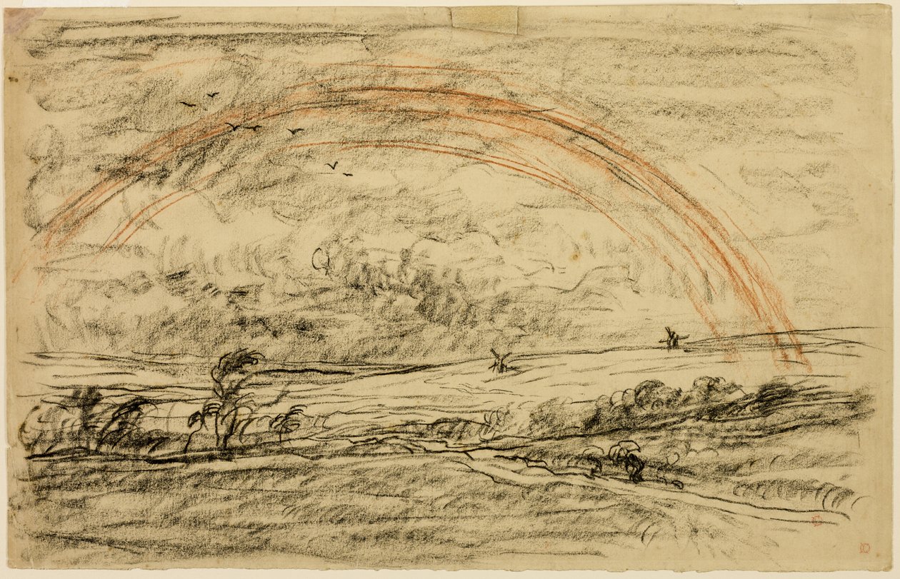 Krajina s duhou od Charles Francois Daubigny