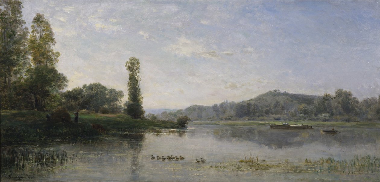 Krajina s řekou, 1860 od Charles Francois Daubigny