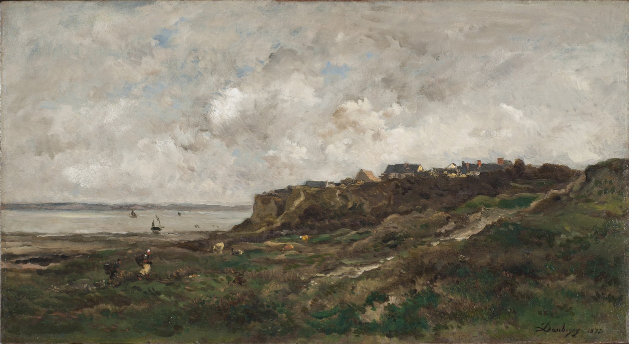 Odliv ve Villerville ve Francii od Charles Francois Daubigny