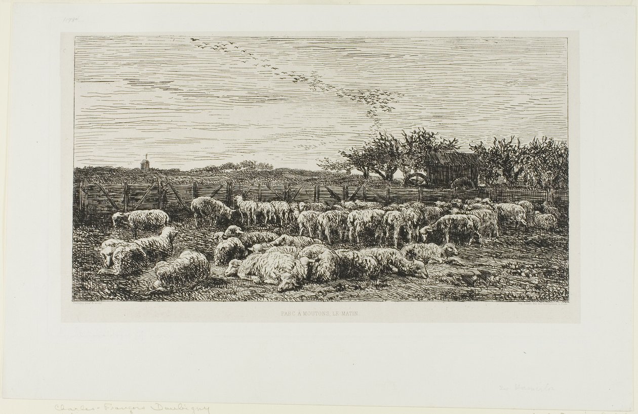 Louka s ovcemi od Charles Francois Daubigny