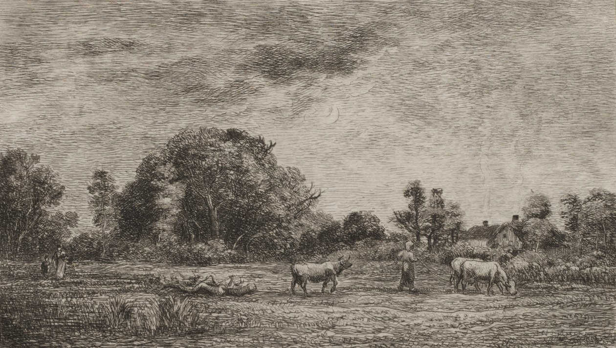 Východ měsíce od Charles Francois Daubigny