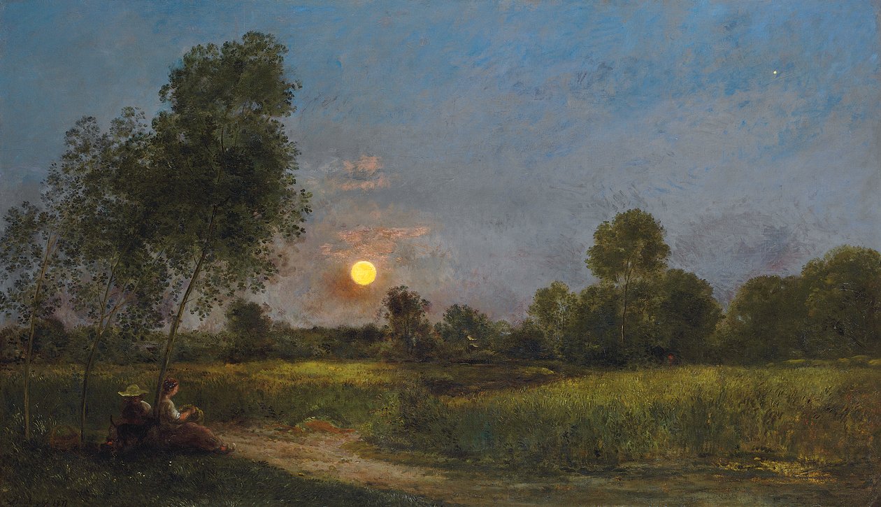 Východ měsíce, 1878 od Charles Francois Daubigny