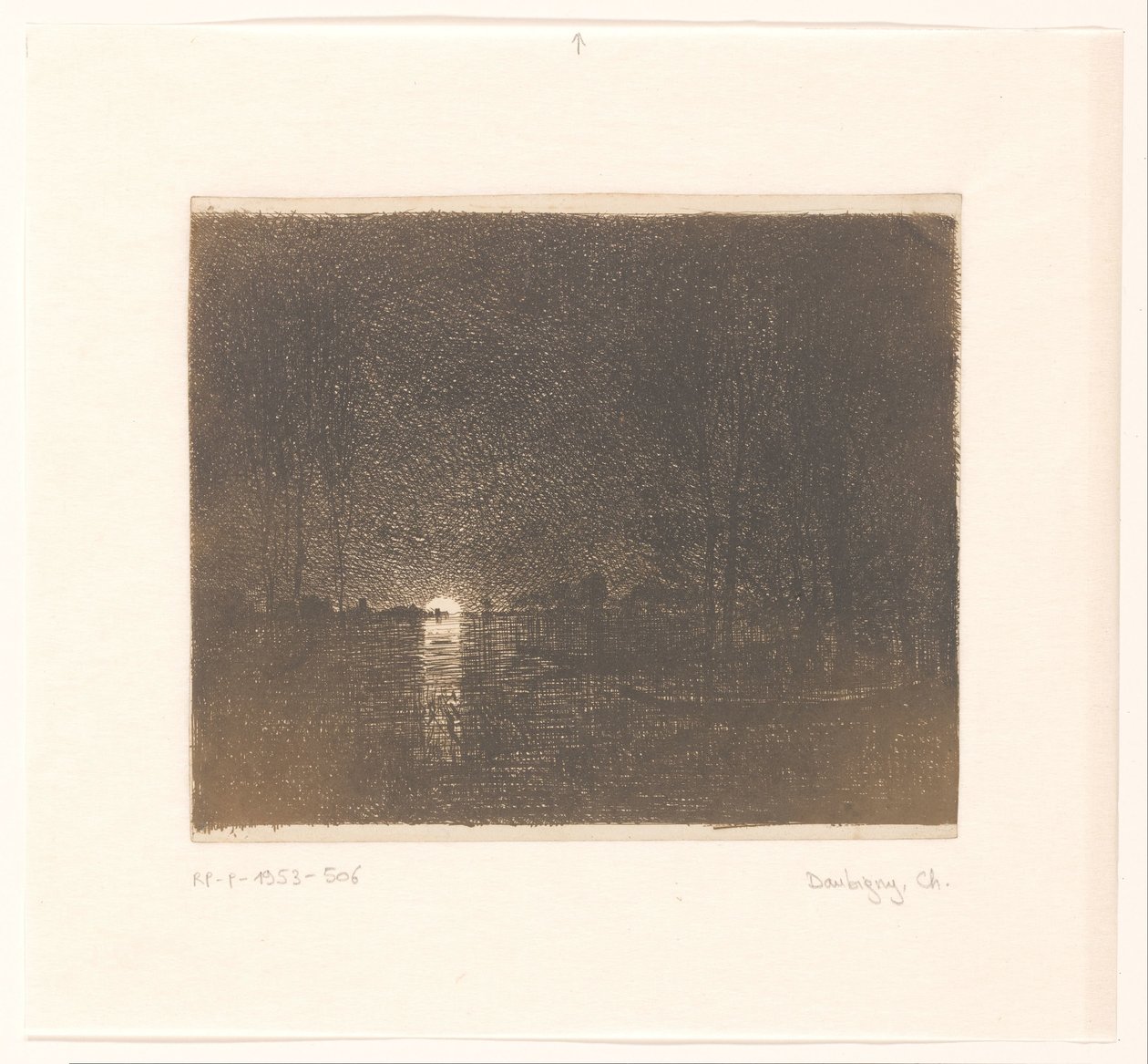 Noční pohled na jezero Efekt v noci od Charles Francois Daubigny