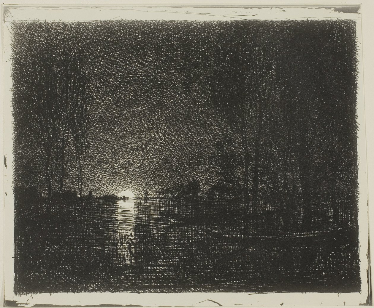 Noční efekt od Charles Francois Daubigny