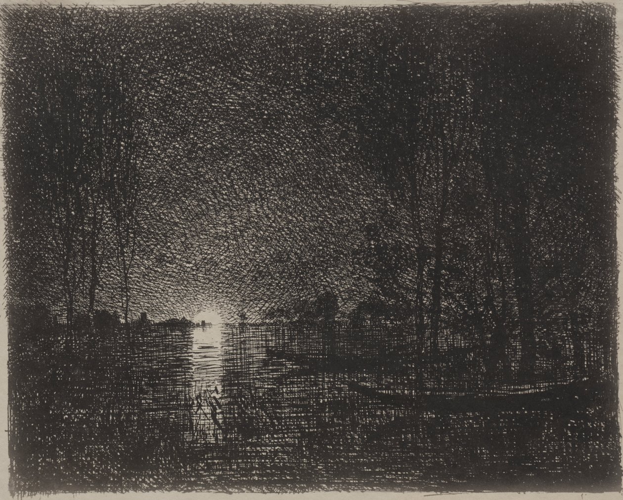 Noční kousek od Charles Francois Daubigny