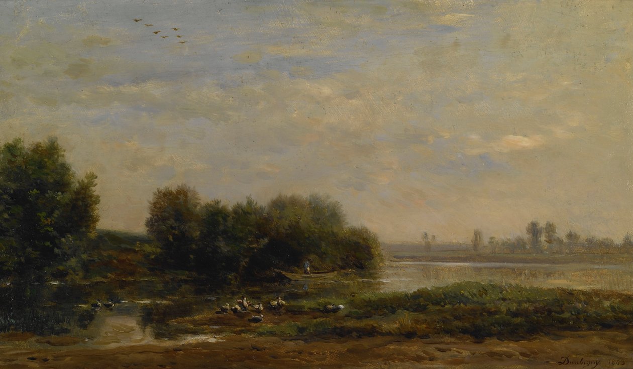 Na Oise od Charles Francois Daubigny