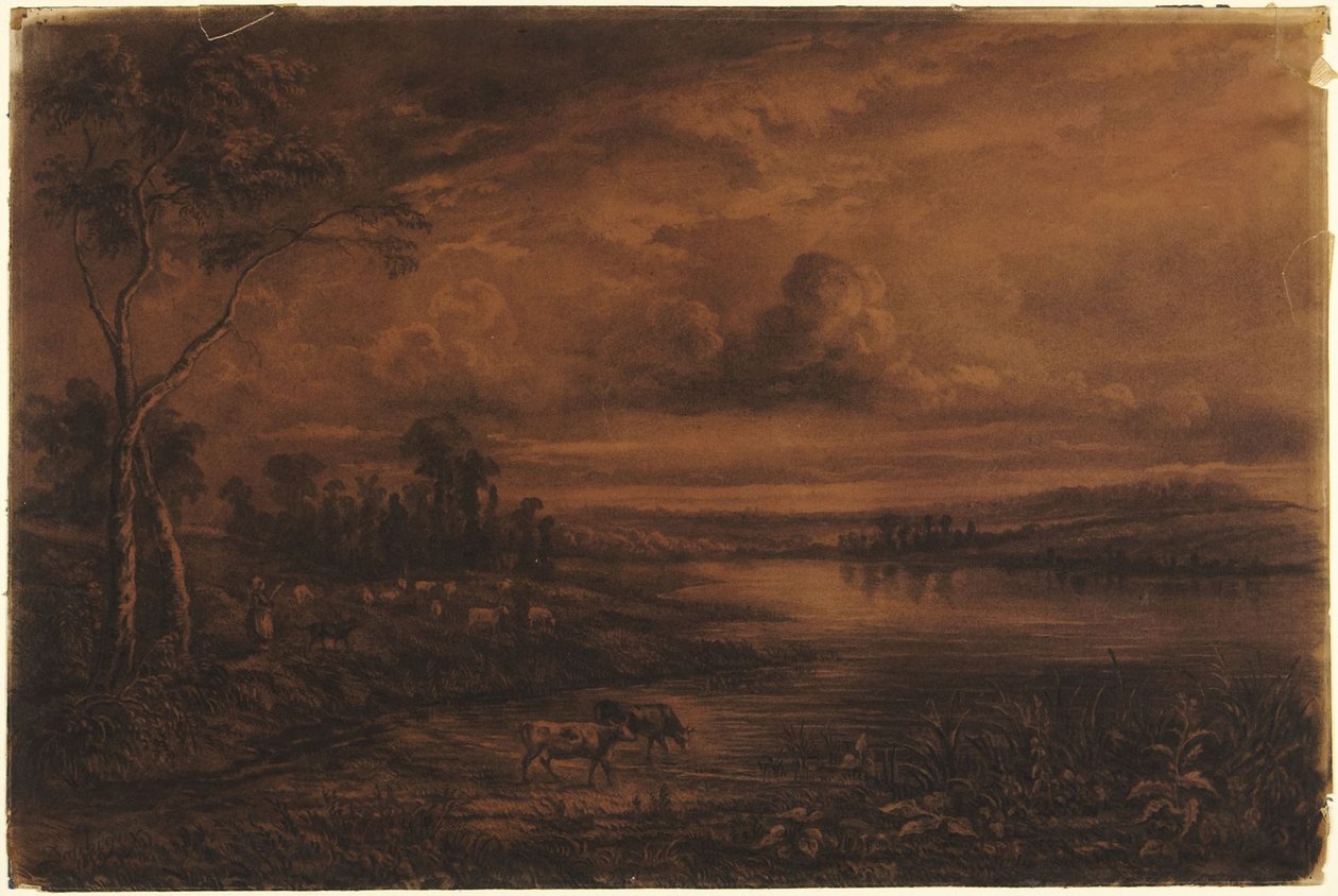 Říční krajina od Charles Francois Daubigny