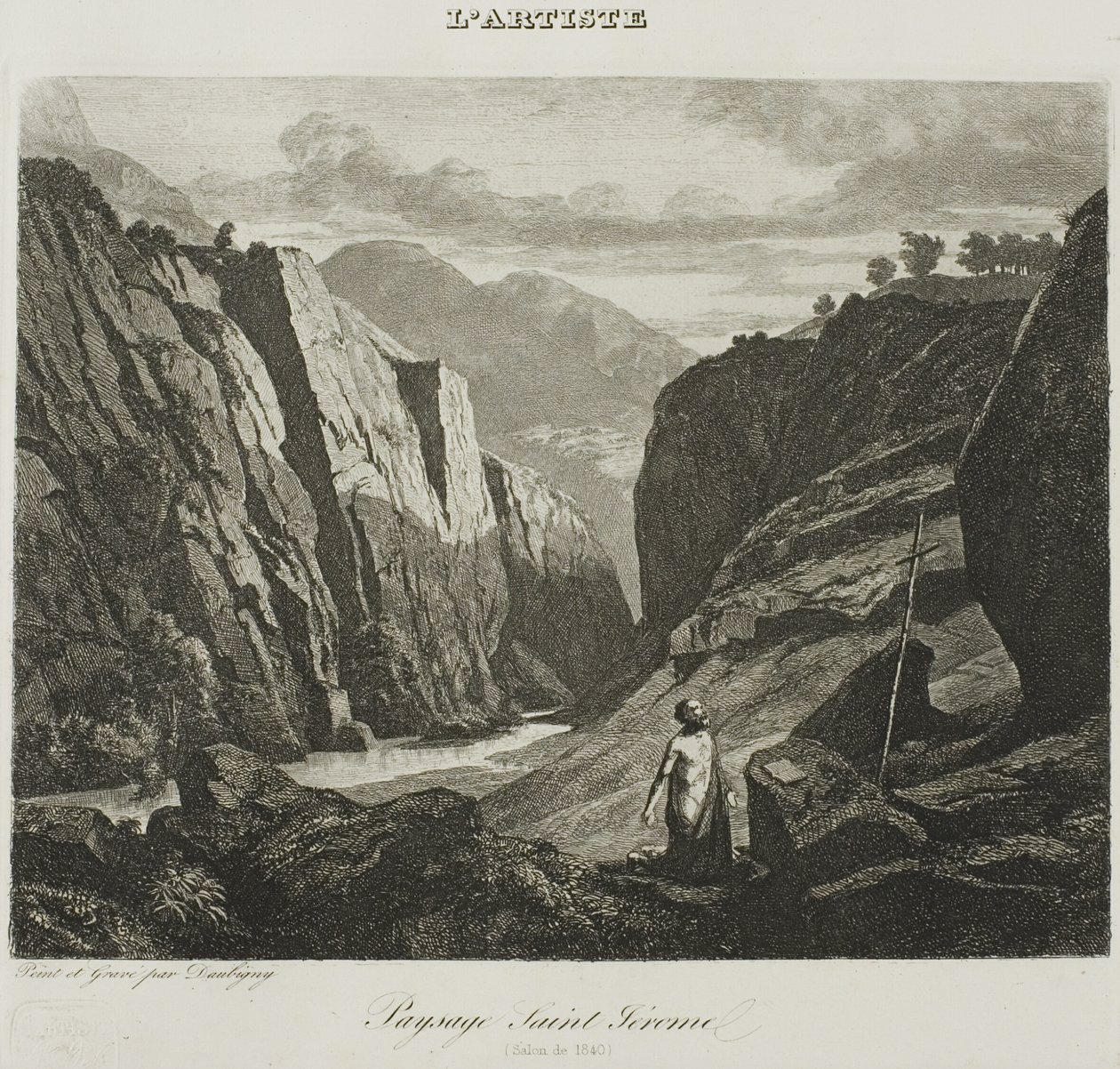Svatý Jeroným od Charles Francois Daubigny
