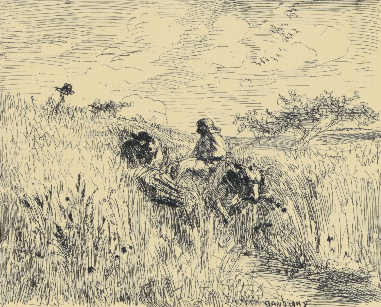 Sentier Dans Les Blés od Charles Francois Daubigny