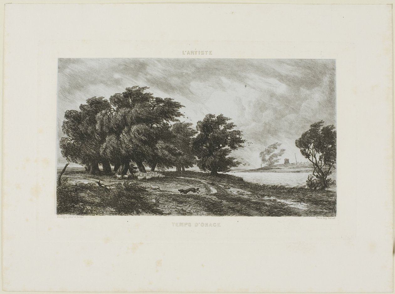 Bouřlivé počasí od Charles Francois Daubigny