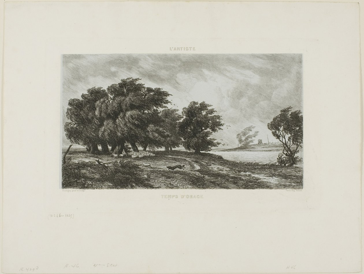 Bouřlivé počasí od Charles Francois Daubigny